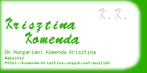 krisztina komenda business card